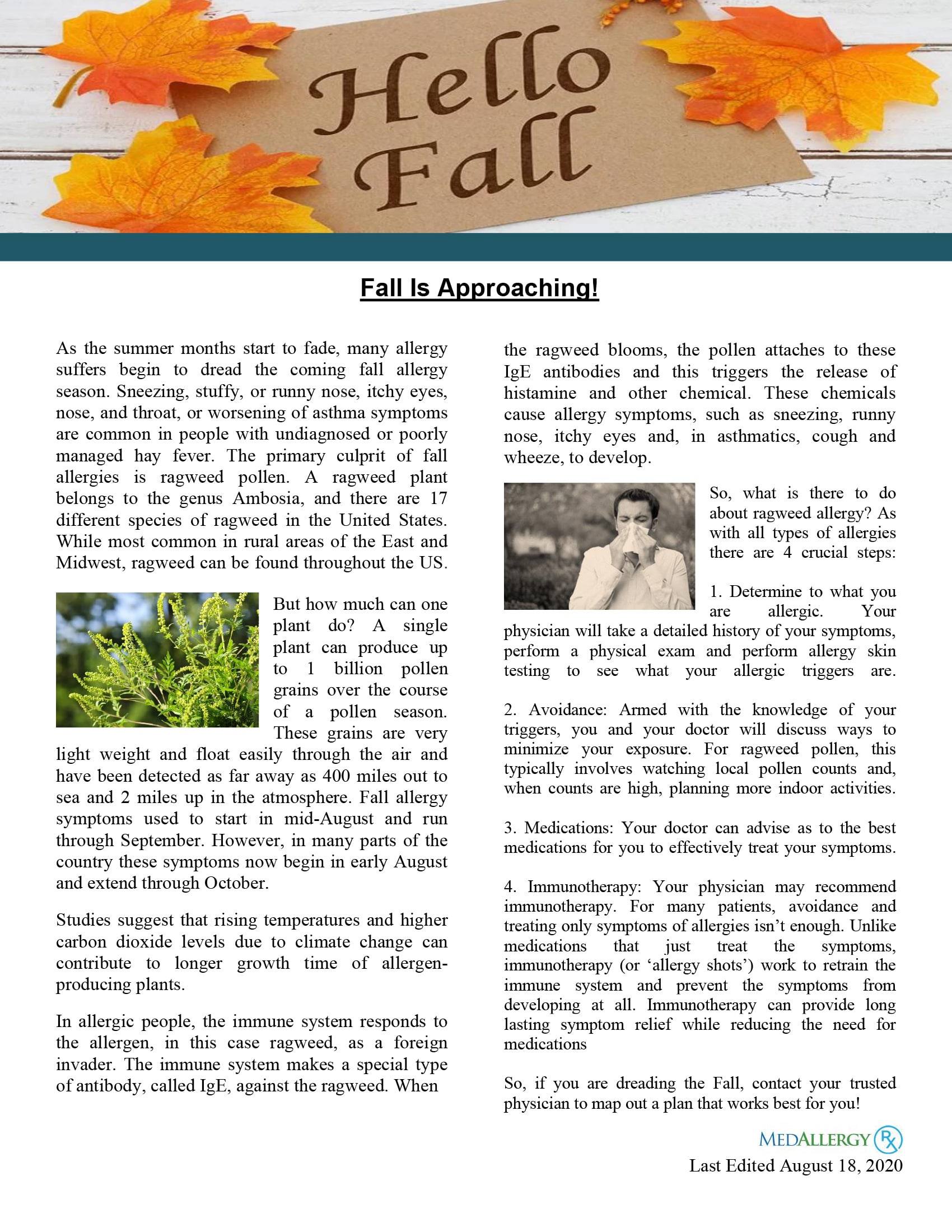 fall newsletter august 2020 1