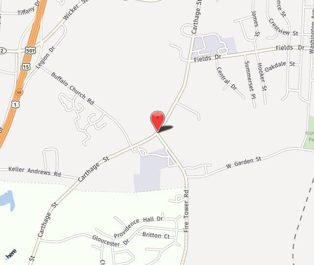 Location Map: 1309 Carthage St. #A Sanford, NC 27330