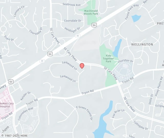 Location Map: 115 Parkway Office Court Cary, NC 27518
